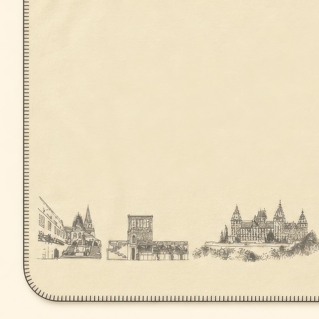 Kolter Decke mit Aschaffenburg Skyline und floralen Elementen.