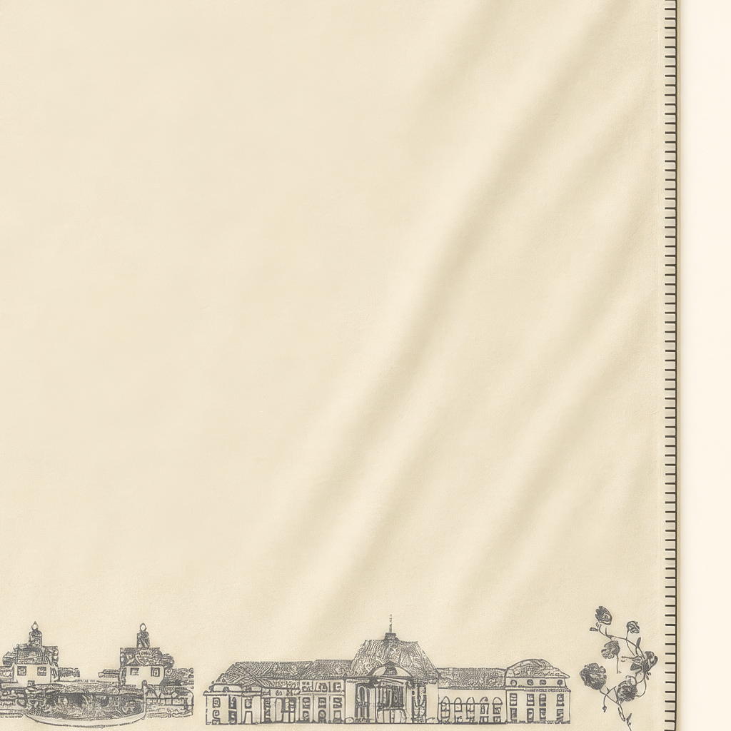 Kolter Decke mit Bad Nauheim Sehenswürdigkeiten und Tänzerin.