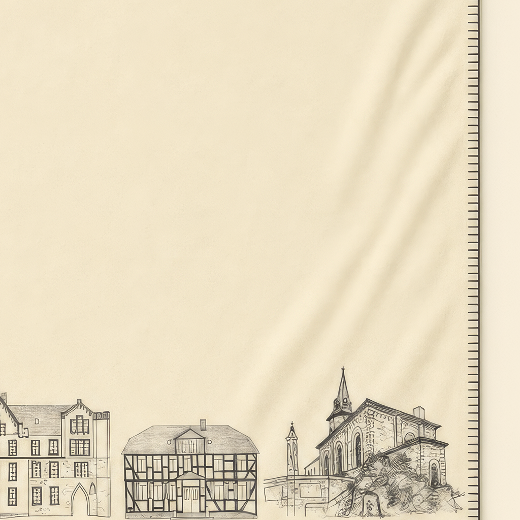 Kolter Decke mit historischen Fachwerkhäusern und Kirche.
