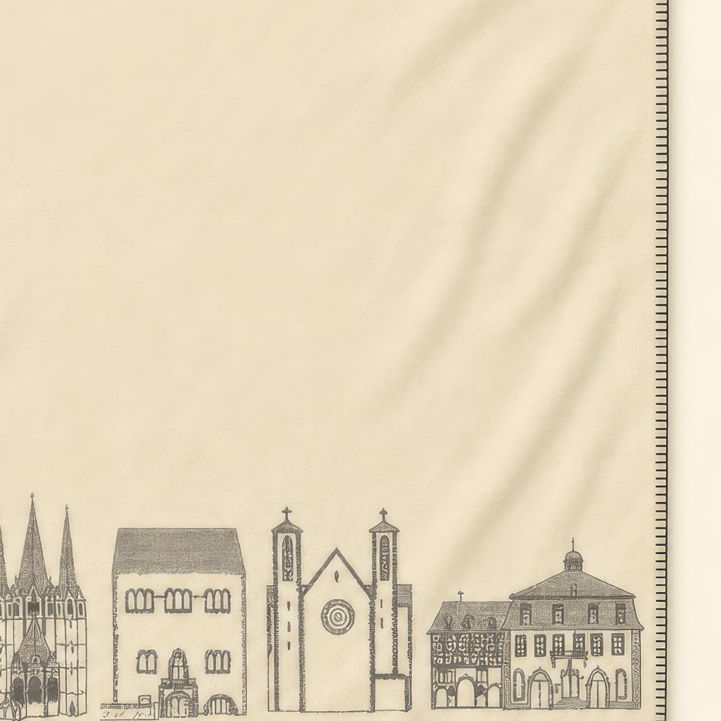 Kolter Decke mit Gelnhausen Stadtmotiven.