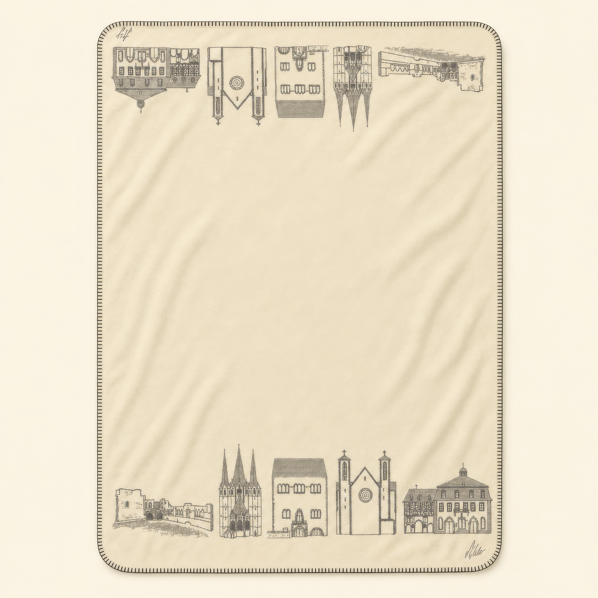 Kolter Decke mit Gelnhausen Stadtmotiven.