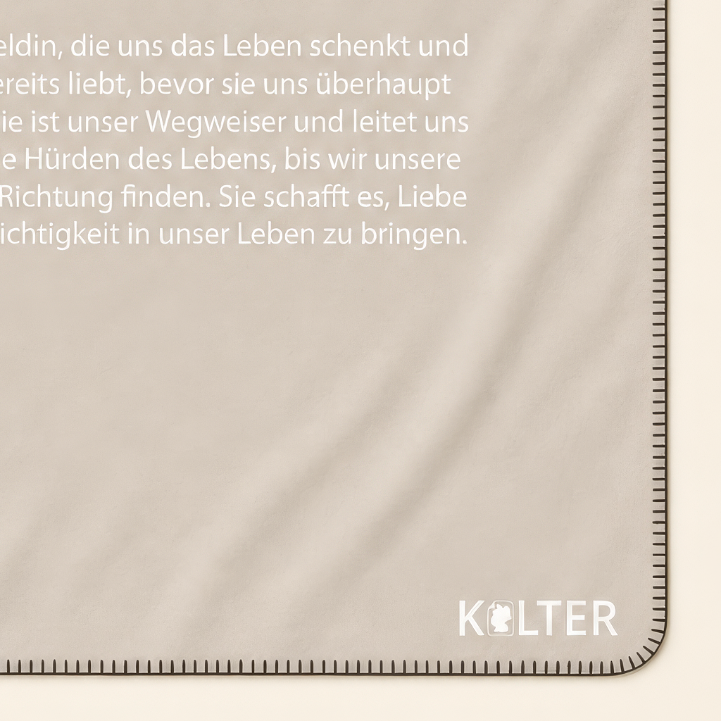 Kolter Decke mit Definition und Herzsymbol.