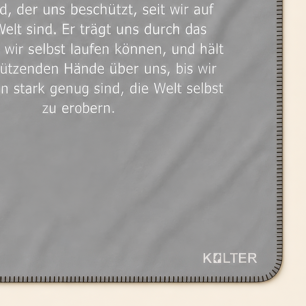 Kolter Decke mit Definition zu "Papa" und Herzsymbol.