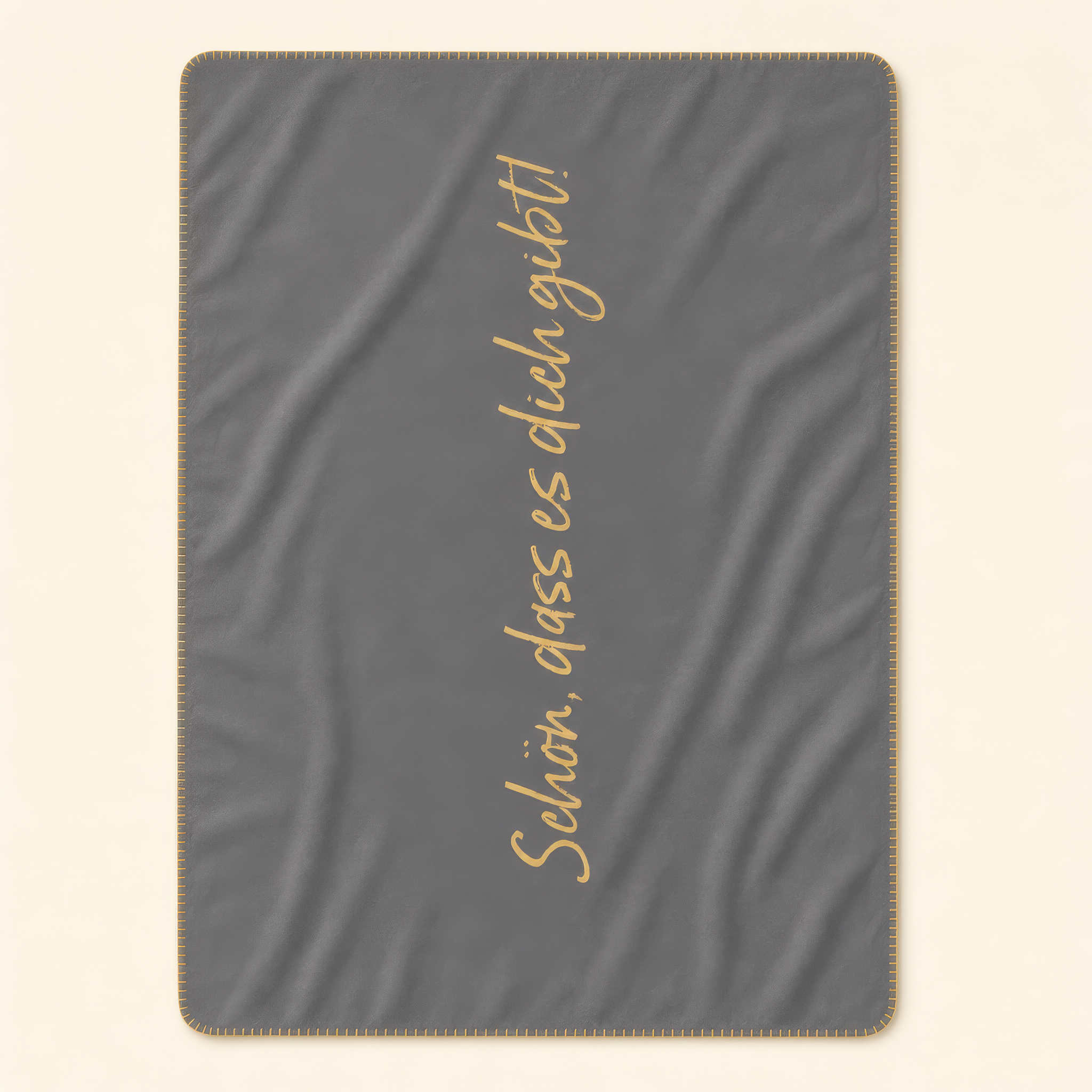 Kolter Decke mit Schriftzug "Schön, dass es dich gibt!"