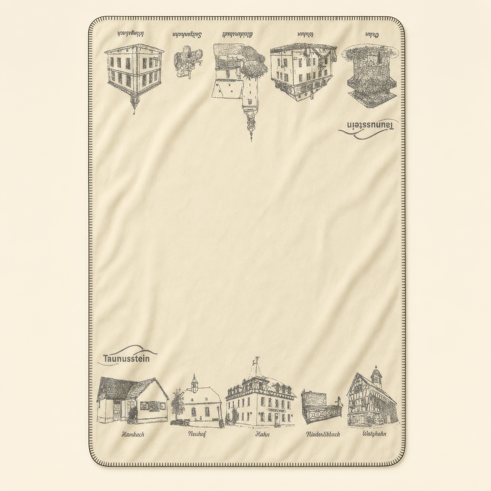 Kolter Decke mit Stadtansichten von Taunusstein.