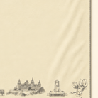 Kolter Decke mit Aschaffenburg Skyline und floralen Elementen.