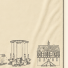 Kolter Decke mit historischen Gebäuden und Brunnenmotiv.