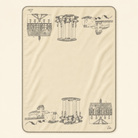 Kolter Decke mit historischen Gebäuden und Brunnenmotiv.