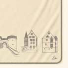 Kolter Decke mit historischer Gebäude-Skizzen.