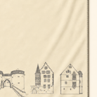 Kolter Decke mit historischer Gebäude-Skizzen.