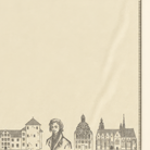 Kolter Decke mit historischen Butzbach-Gebäuden und Portrait.