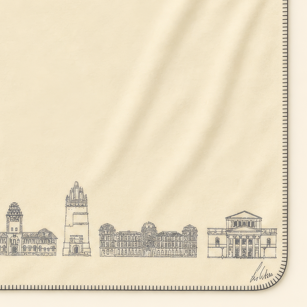Kolter Decke mit Darmstadt Gebäuden und Skyline.