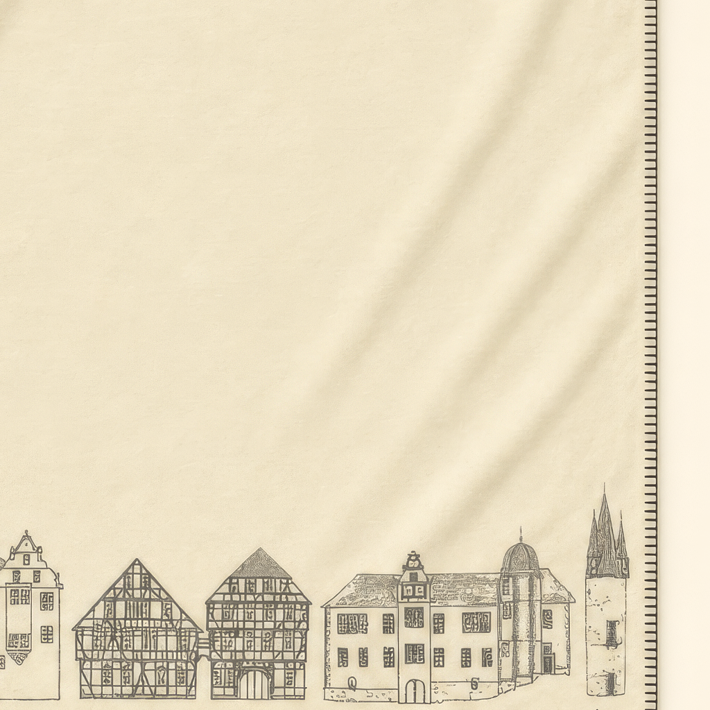Kolter Decke mit Fachwerkhäuser und historischen Gebäuden.