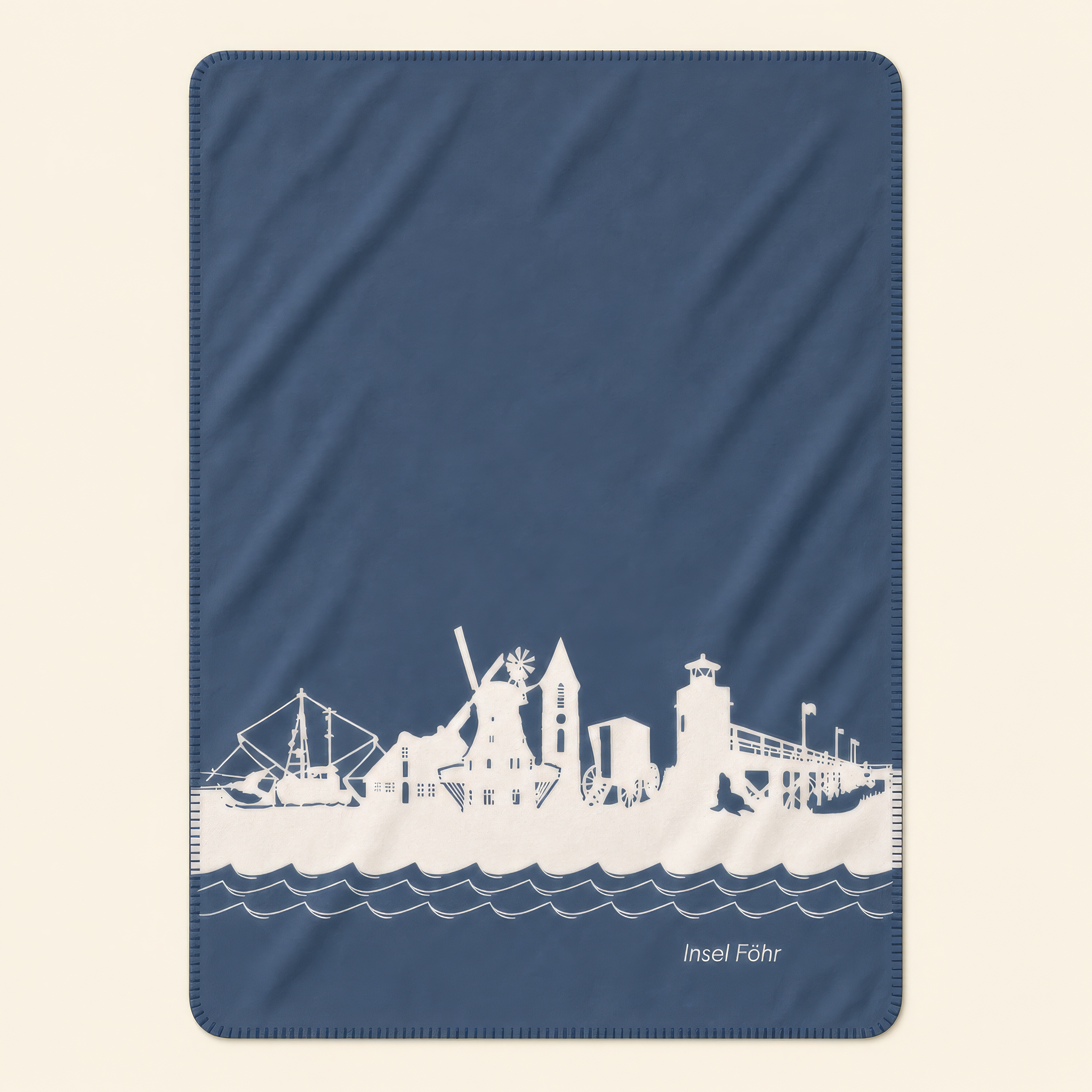 Kolter Decke mit Insel Föhr Silhouette.