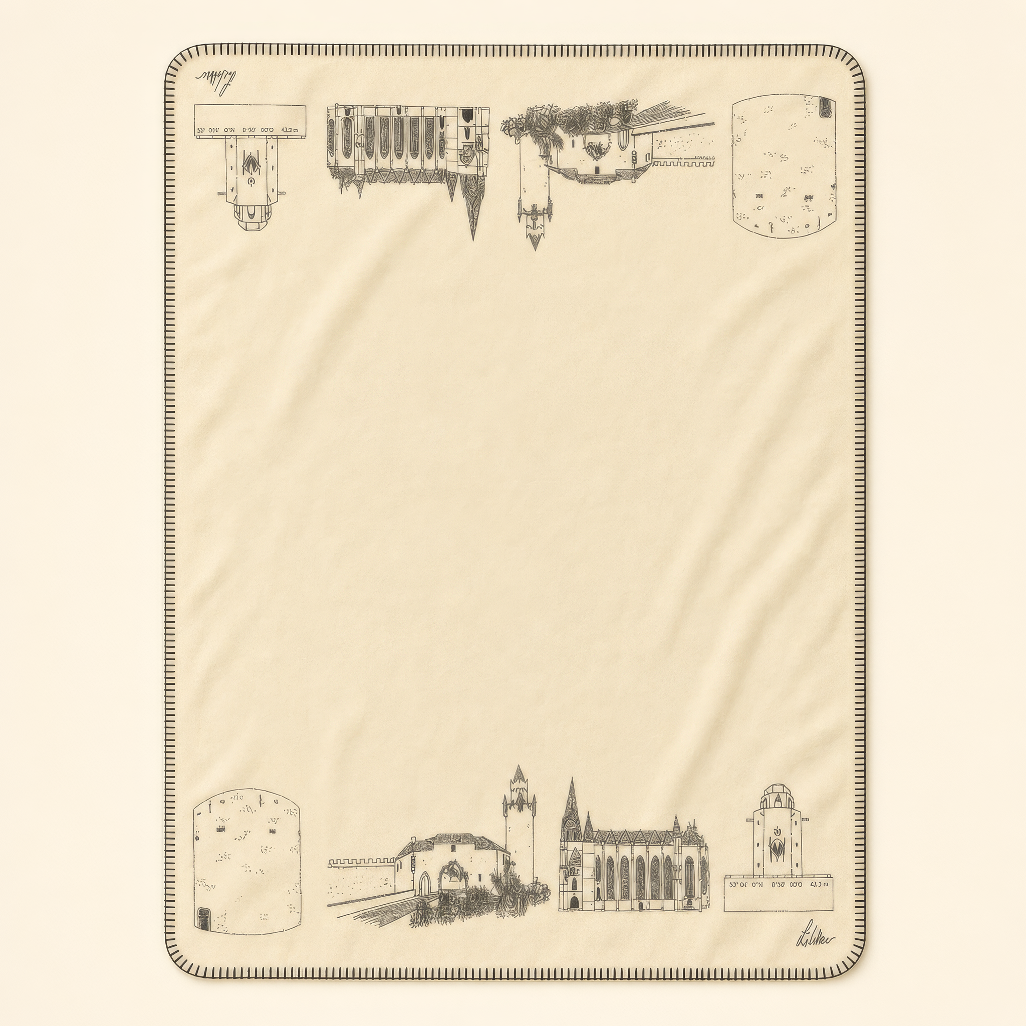 Kolter Decke mit Friedberg Skyline und Bauwerken.