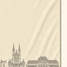 Kolter Decke mit Fulda Skyline Zeichnung.