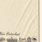 Kolter Decke mit historischen Gebäudeillustrationen und "Mein Hinterland" Schriftzug