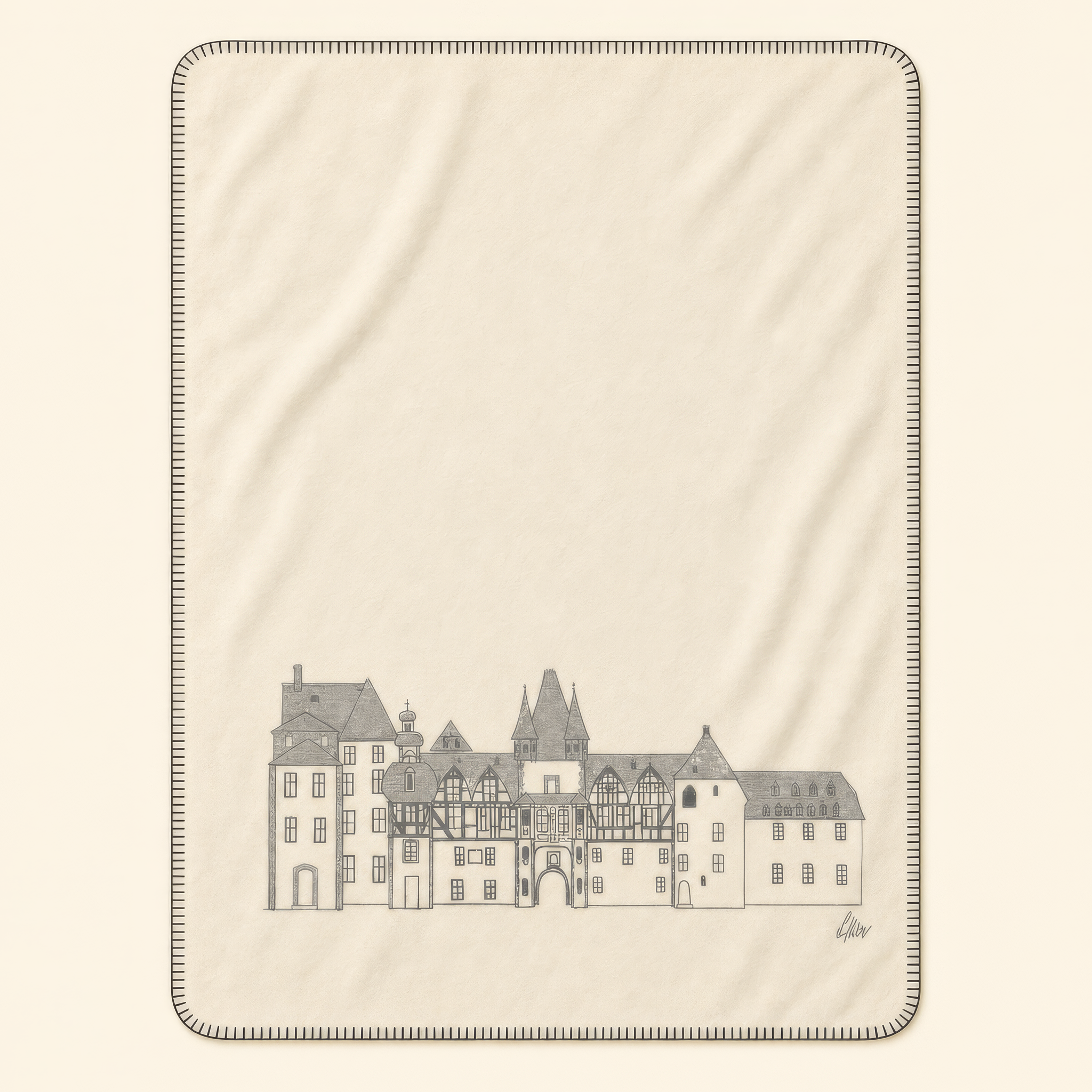 Kolter Decke mit historischer Schlossfassade