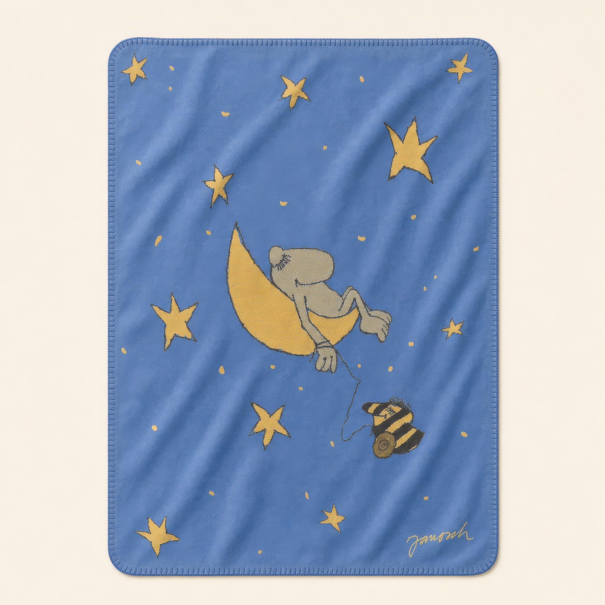 Kolter Decke mit Mond, Sternen und Tier im Flugzeug.