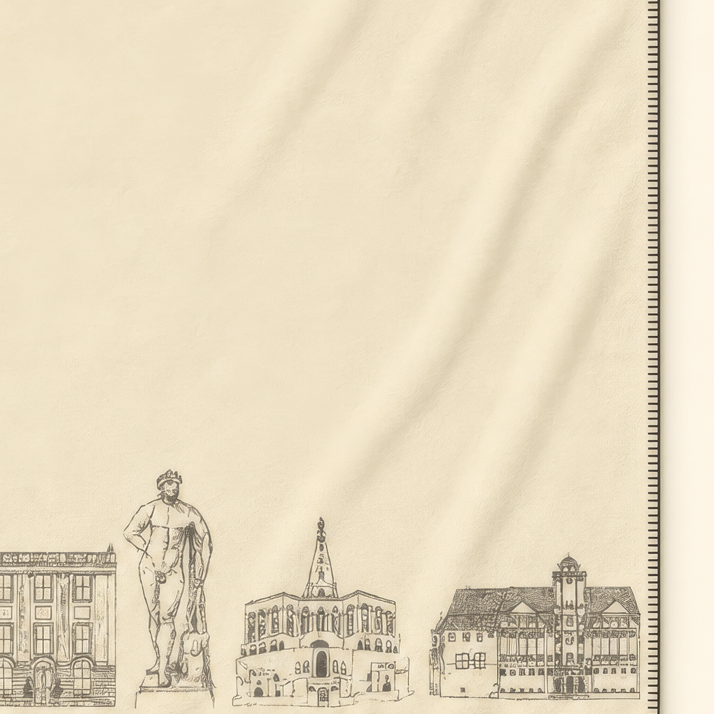 Kolter Decke mit Kasseler Wahrzeichen und Gebäuden.