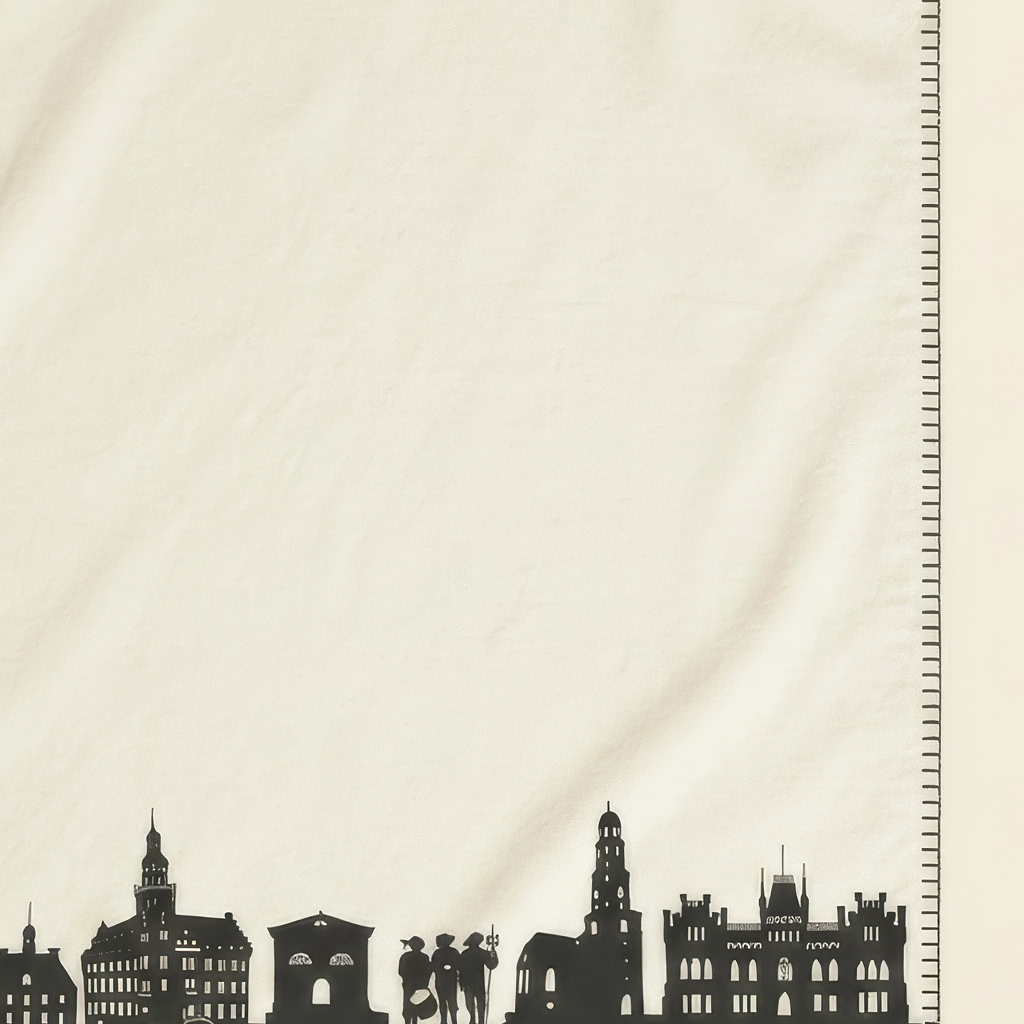 Kolter Decke mit Skyline von Leer in Ostfriesland.