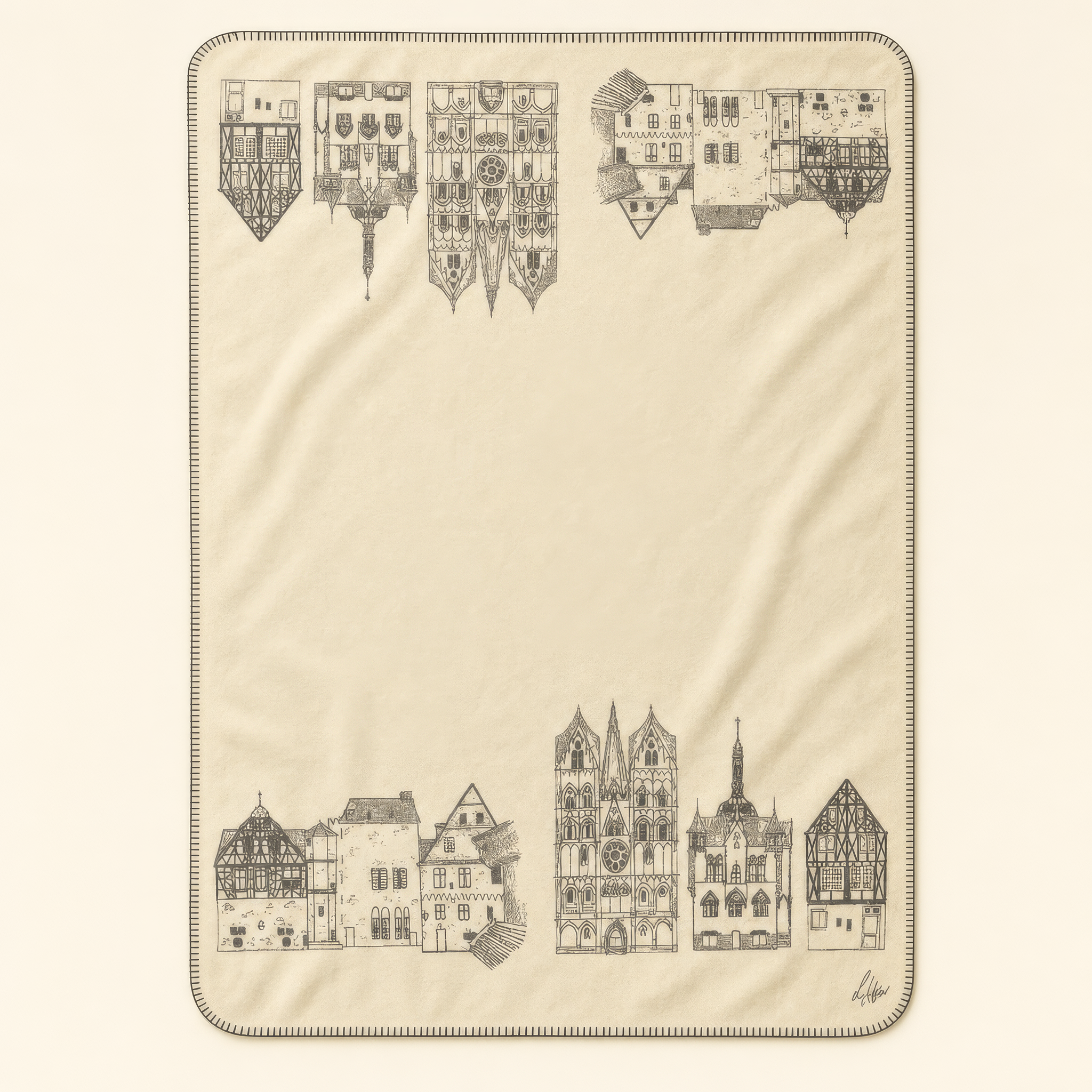 Kolter Decke mit historischen Limburg Gebäuden.