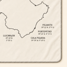 Kolter Decke mit Mallorca-Karte und Ortsnamen
