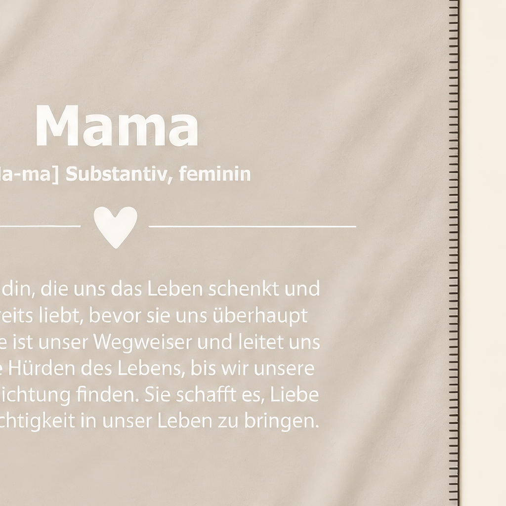 Kolter Decke mit Definition und Herzsymbol.