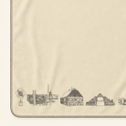 Kolter Decke mit Stadt-Gebäuden und Wahrzeichen an den Rändern.