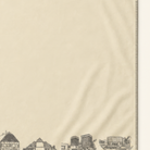 Kolter Decke mit Stadt-Gebäuden und Wahrzeichen an den Rändern.