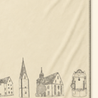 Kolter Decke mit historischen Gebäuden und Schloss-Motiv.