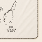 Kolter Decke mit Norwegen-Landkarte und Städtenamen