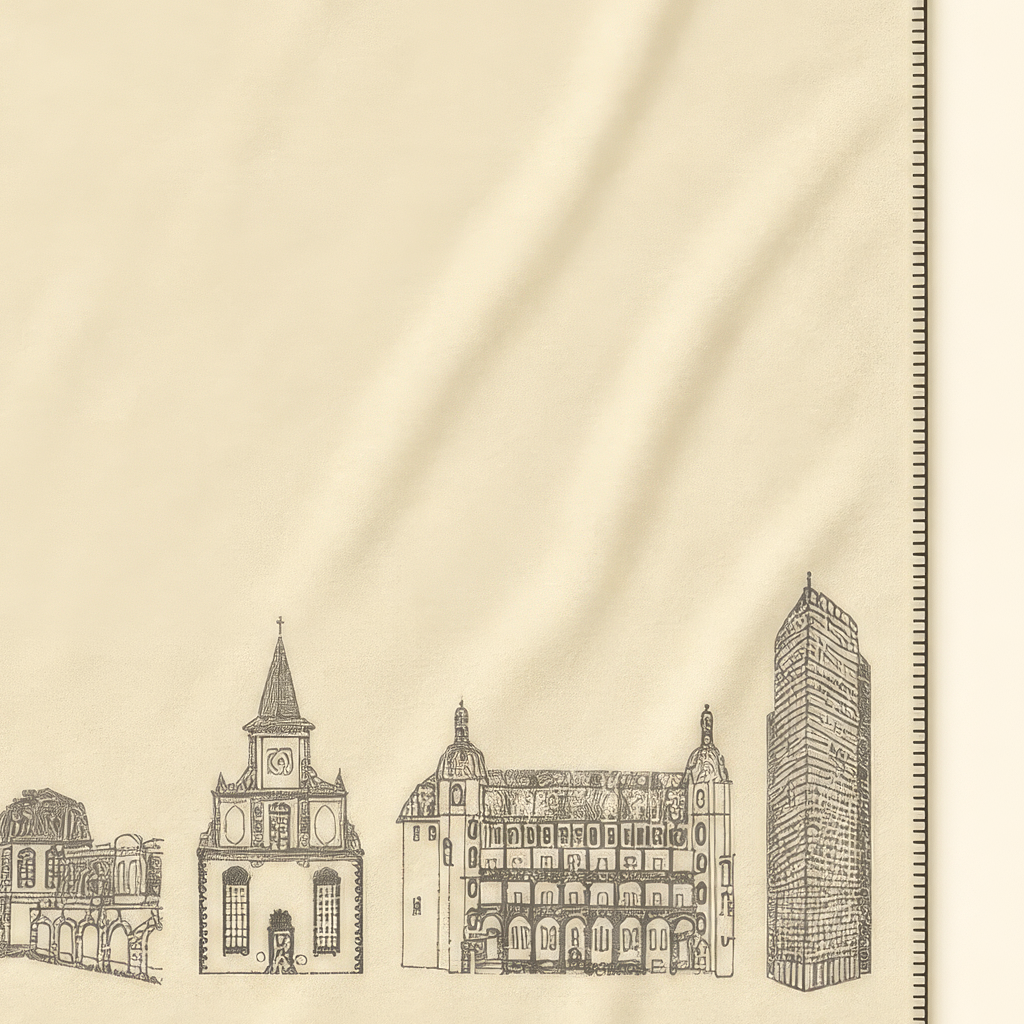 Kolter Decke mit Offenbacher Architekturmotiven.