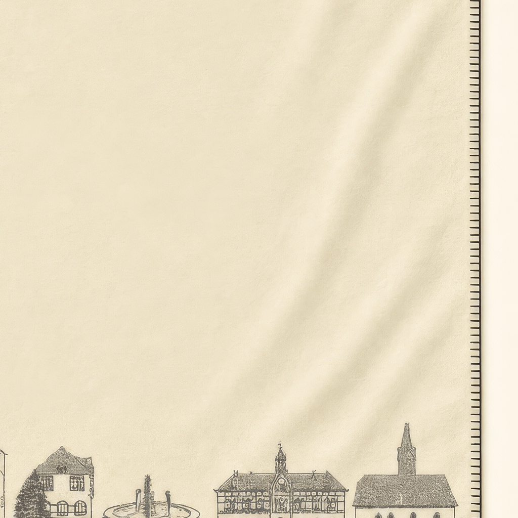 Kolter Decke mit Pohlheimer Gebäude und Sehenswürdigkeiten.