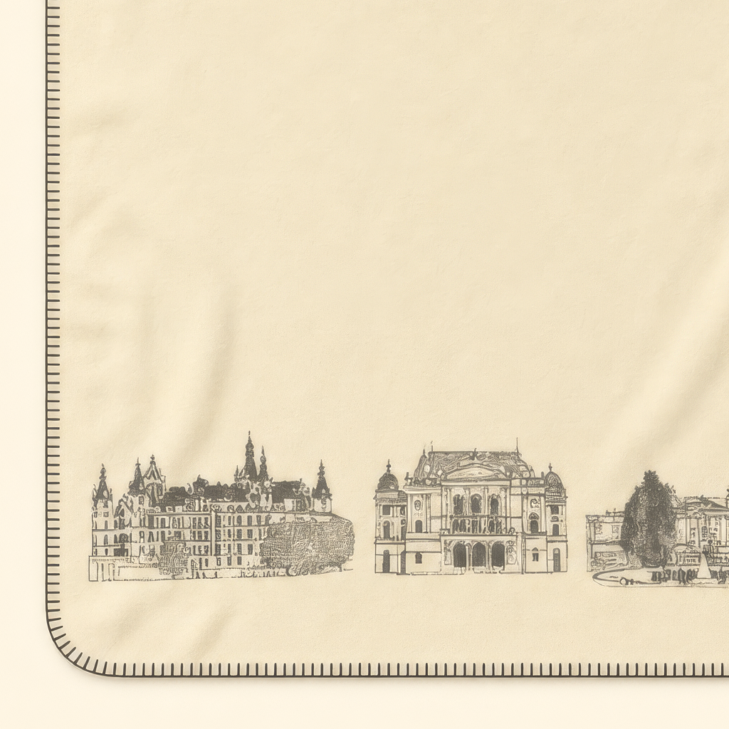 Kolter Decke mit Schwerin Architektur-Silhouetten