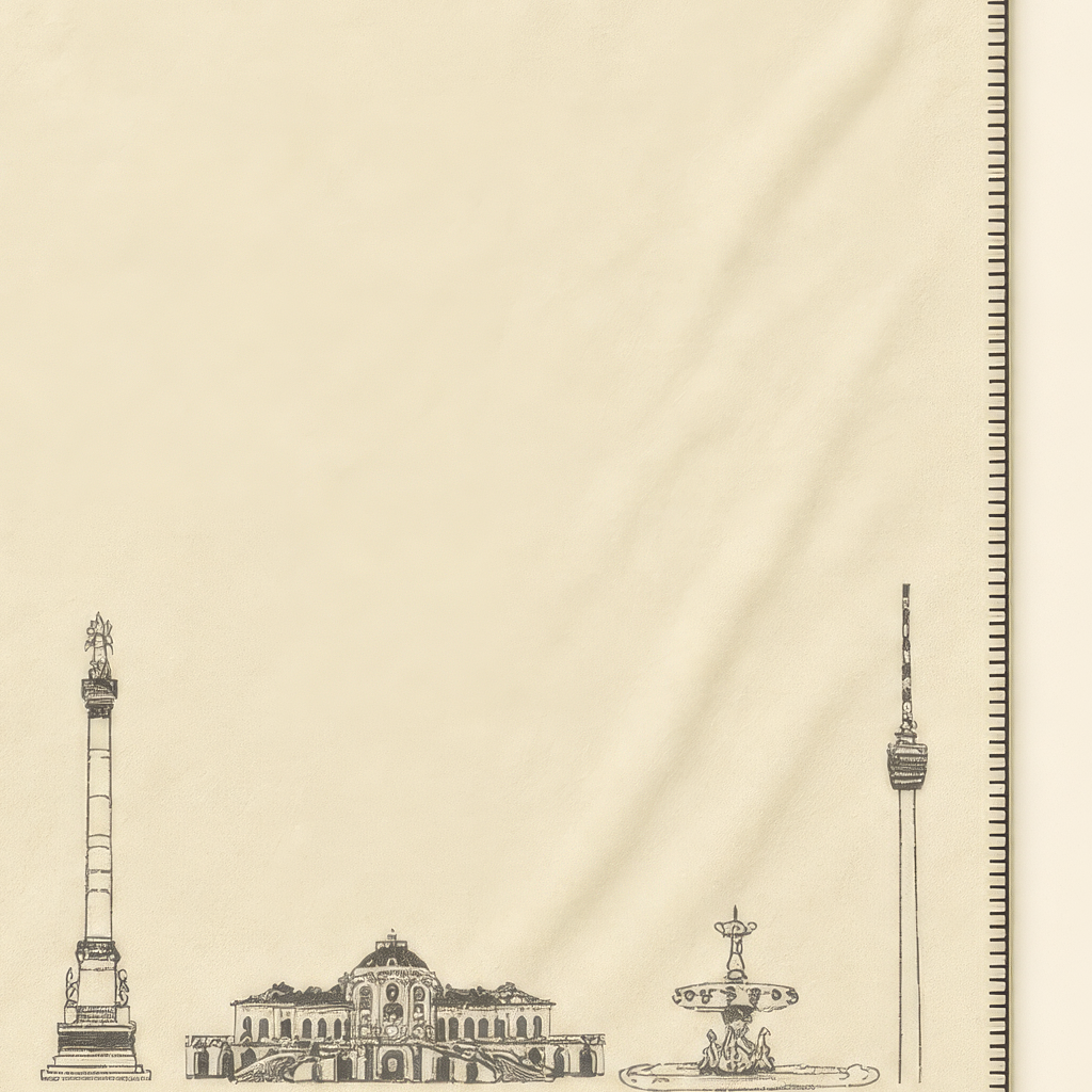Kolter Decke mit Stuttgarter Wahrzeichen und Bauwerken.