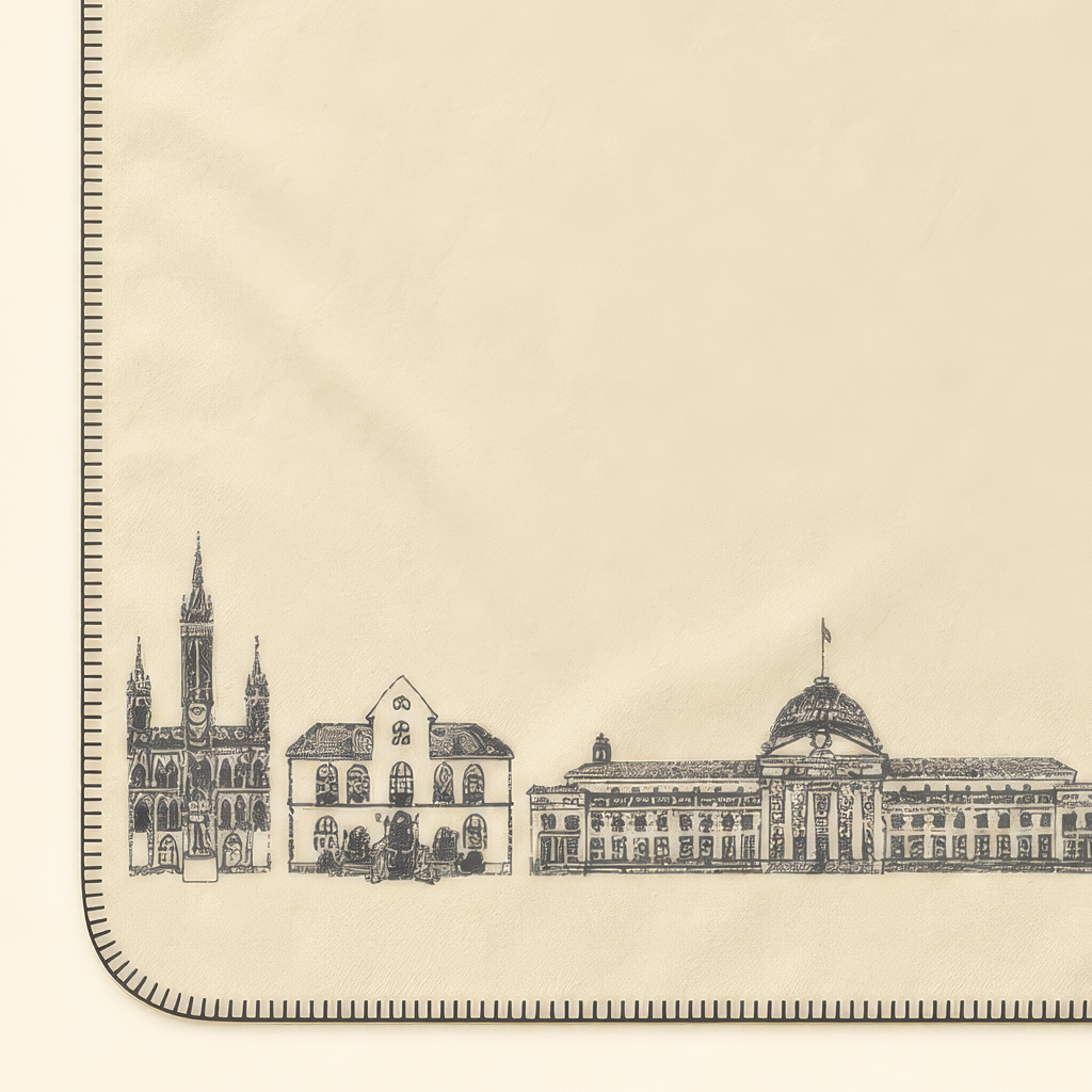 Kolter Decke mit Wiesbaden Skyline und Gebäuden.