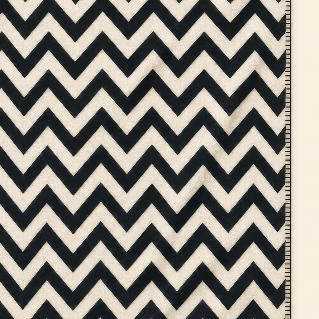 Kolter Decke mit Zickzack-Muster in Schwarz-Weiß.